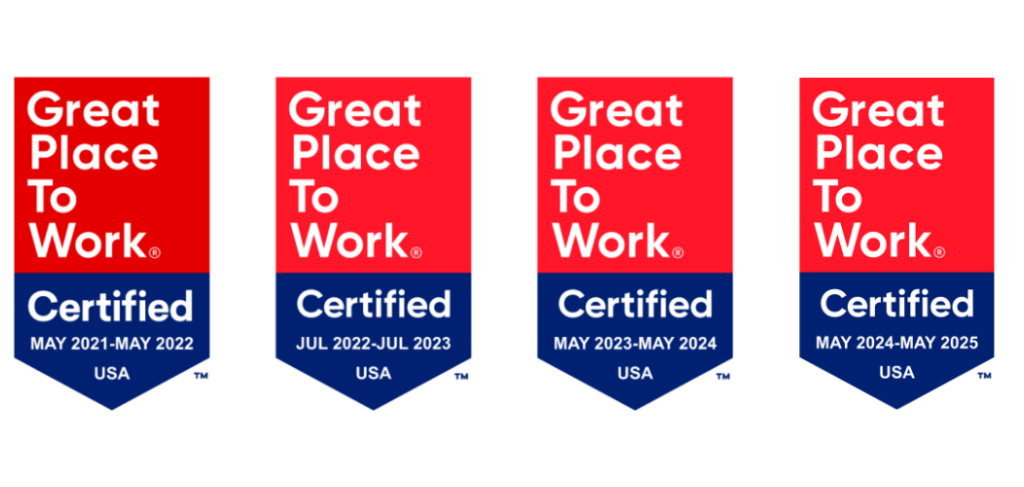 Great place to work logos for 4 years